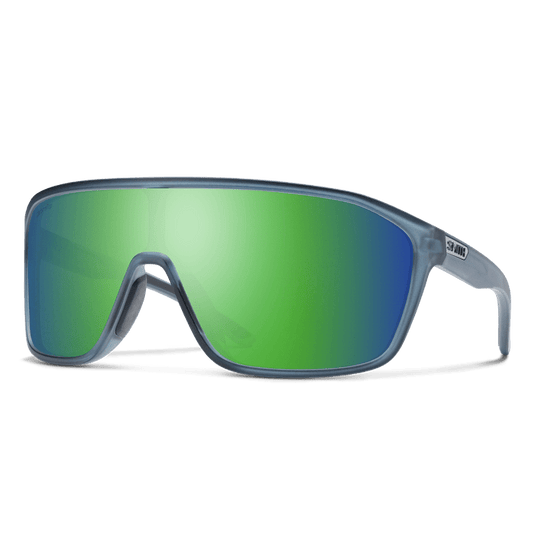 Smith Optics Boomtown Sunglasses in Matte Stone Crystal w/ChromaPop Green Mirror Lens SMITH SPORT OPTICS