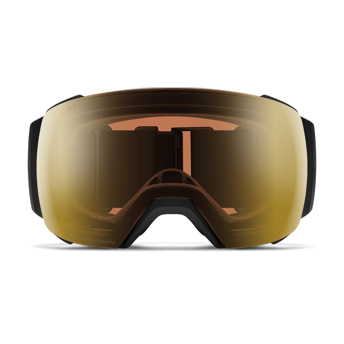 Load image into Gallery viewer, Black + ChromaPop™ Pro Photochromic Gold Mirror Lens / Large fit Smith Optics I/O Mag XL Goggles Smith Sport Optics
