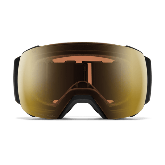 Black + ChromaPop™ Pro Photochromic Gold Mirror Lens / Large fit Smith Optics I/O Mag XL Goggles Smith Sport Optics