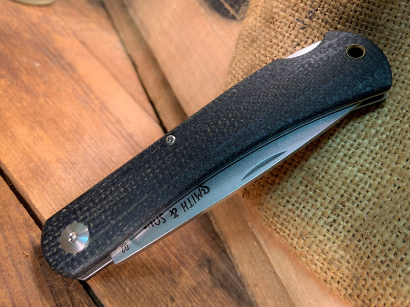 Load image into Gallery viewer, Black Burlap Micarta Smith &amp; Sons Mudbug Smith And Sons

