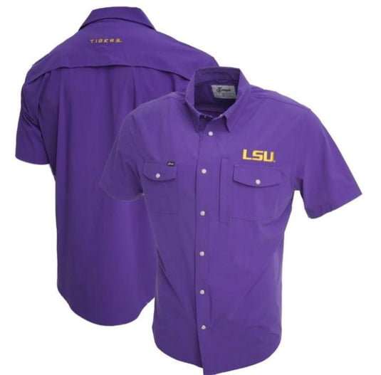 Snaps Men's Tailgater Shortsleeve LSU in Purple Snaps Men's Tailgater Shortsleeve LSU in Purple SNAPS