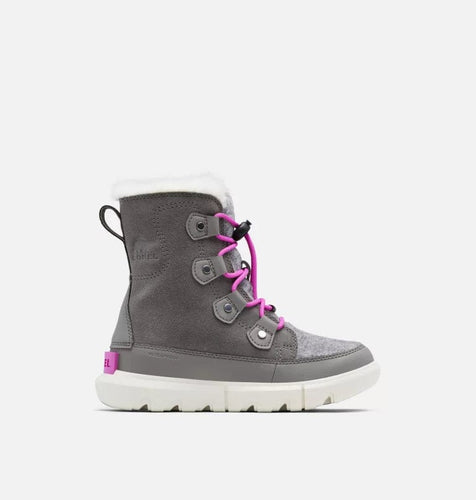 Quarry / Bright Laveneder / 7 Sorel Youth Explorer Lace Boot - Kid's Sorel