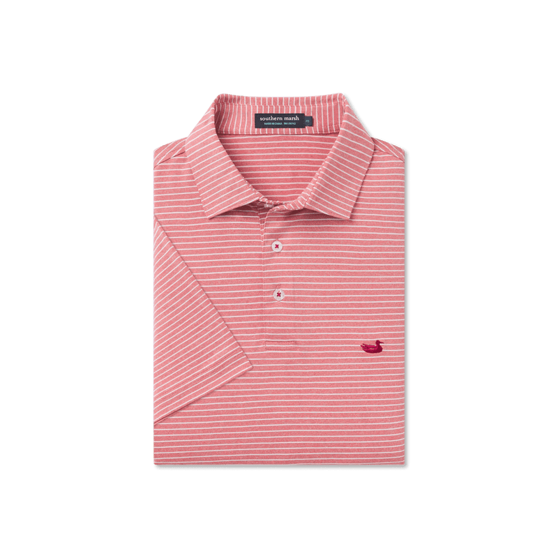 Load image into Gallery viewer, Crimson / SM Southern Marsh Biloxi Heather Performance Polo - Men&#39;s Southern Marsh
