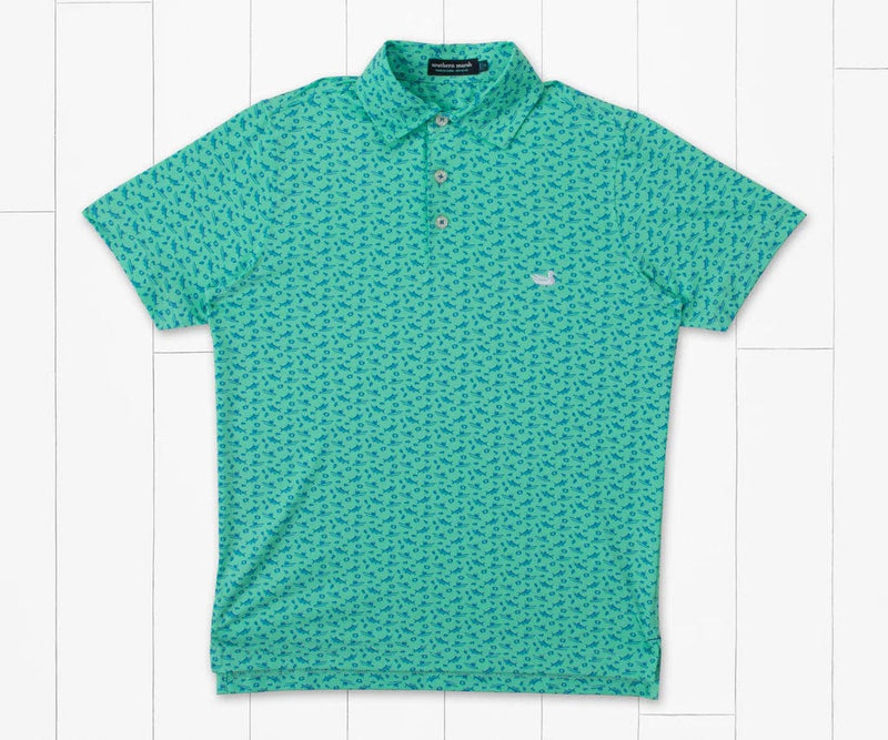 Load image into Gallery viewer, Mint and French Blue / Youth SM Southern Marsh Flyline Performance Polo - Kids&#39; Southern Marsh
