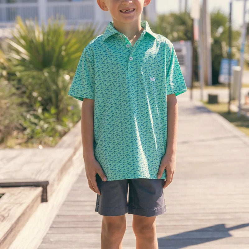 Load image into Gallery viewer, Southern Marsh Flyline Performance Polo - Kids&#39; Southern Marsh
