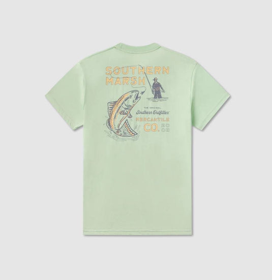 Seafoam / SM Southern Marsh Men's Seawash Tee Retro Redfish in Seafoam Southern Marsh Men's Seawash Tee Retro Redfish in Seafoam Southern Marsh