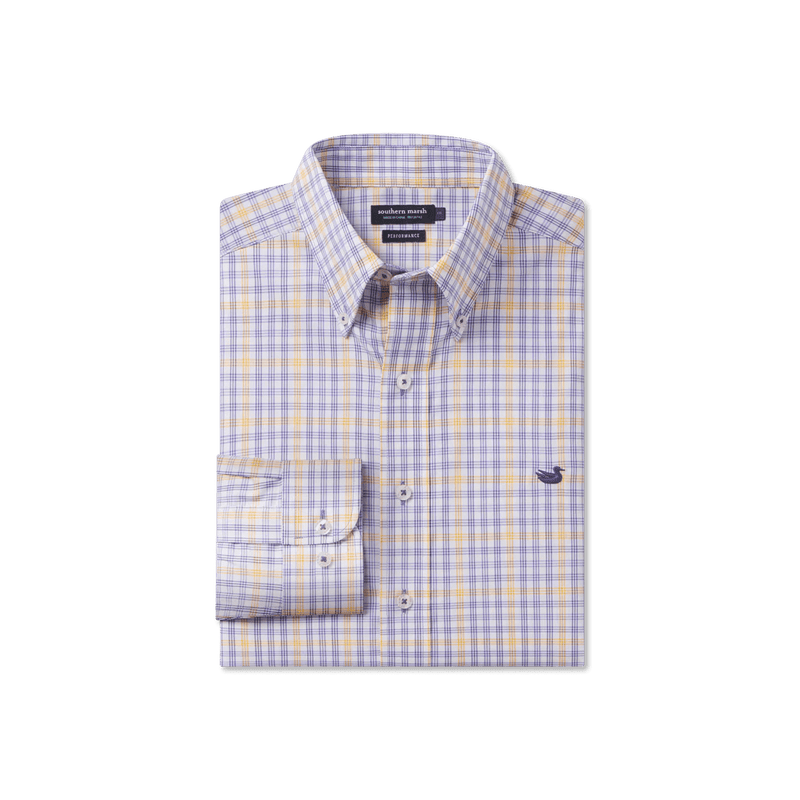 Load image into Gallery viewer, Purple and Yellow / SM Southern Marsh Odessa Performance Dress Shirt - Men&#39;s Southern Marsh
