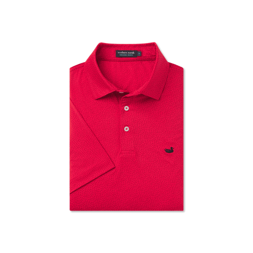 Red / MED Southern Marsh Pass Rush Performance Polo - Men's Southern Marsh