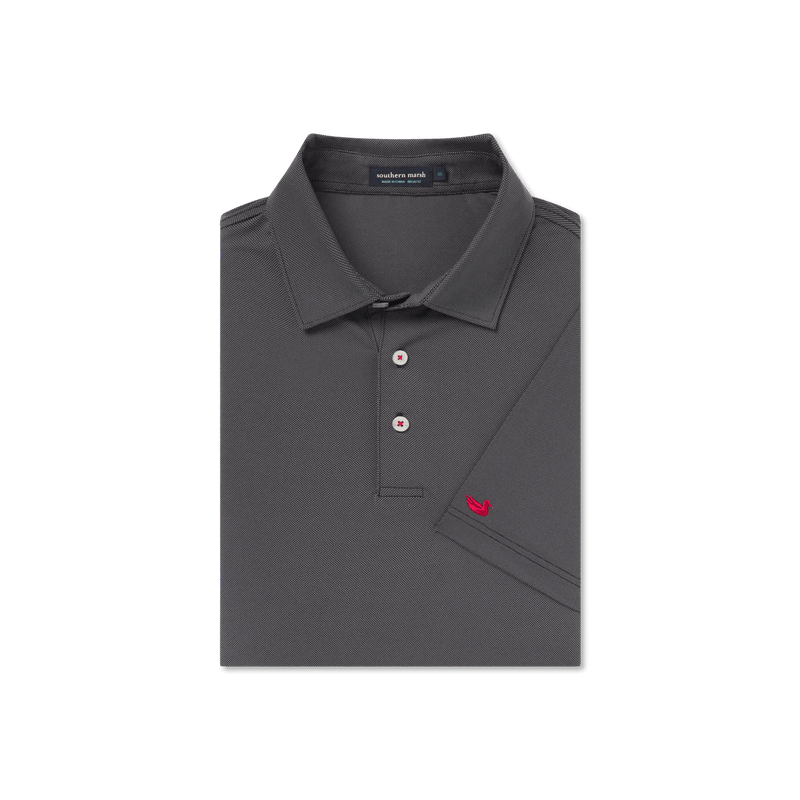 Load image into Gallery viewer, Black with Red Duck / SM Southern Marsh Varsity Performance Polo - Men&#39;s Southern Marsh
