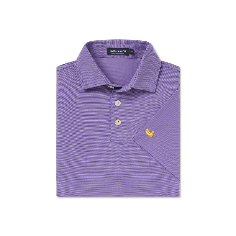 Load image into Gallery viewer, Purple with Yellow Duck / Youth XS Southern Marsh Varsity Performance Polo - Youth Southern Marsh
