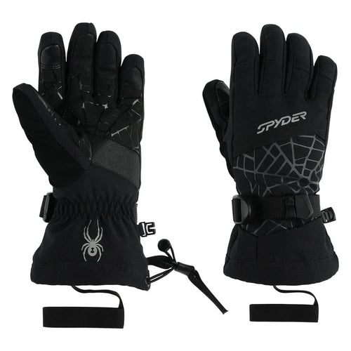 Black / SM Spyder Overweb Gloves - Boys' Spyder Active Sports Inc