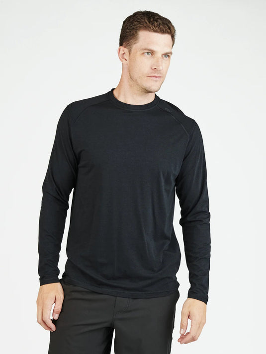 Black / SM Tasc Carrollton Long Sleeve Fitness T-Shirt - Men's Tasc