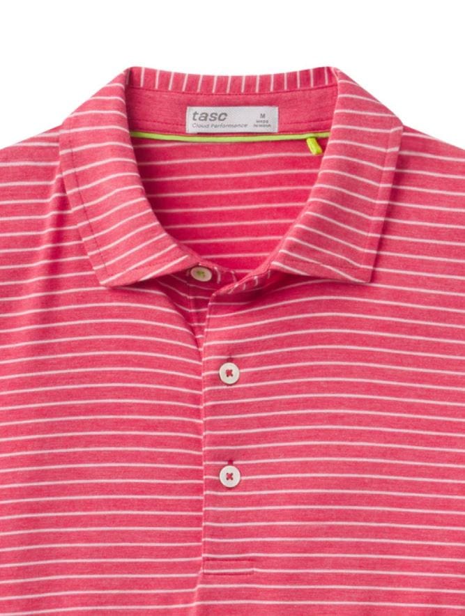 Load image into Gallery viewer, Racing Red / SM Tasc Cloud Golf Polo Brookline Stripe - Men&#39;s Tasc Cloud Golf Polo Brookline Stripe - Men&#39;s Tasc
