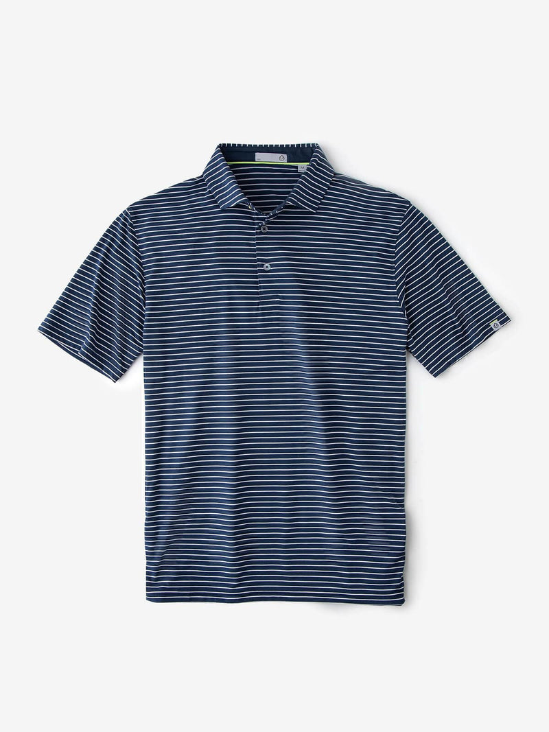 Load image into Gallery viewer, Classic Navy/White / SM Tasc Cloud Golf Polo Brookline Stripe - Men&#39;s Tasc
