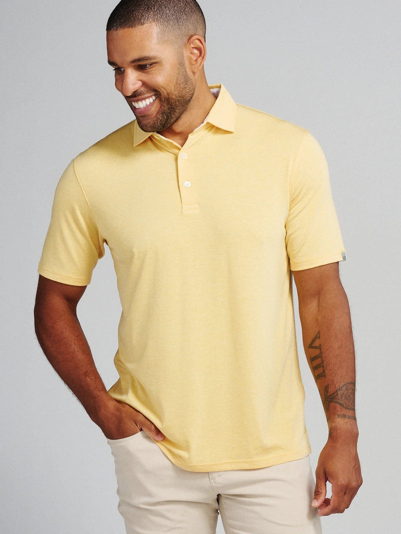Load image into Gallery viewer, Daybreak Yellow Heather / MED Tasc Cloud Lightweight Polo - Men&#39;s Tasc
