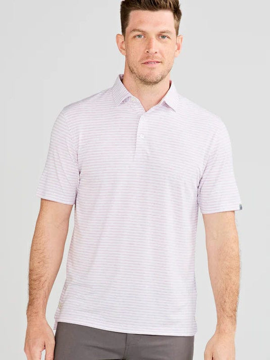 Lilac Heather/White / SM Tasc Cloud Polo Air Stripe - Men's Tasc