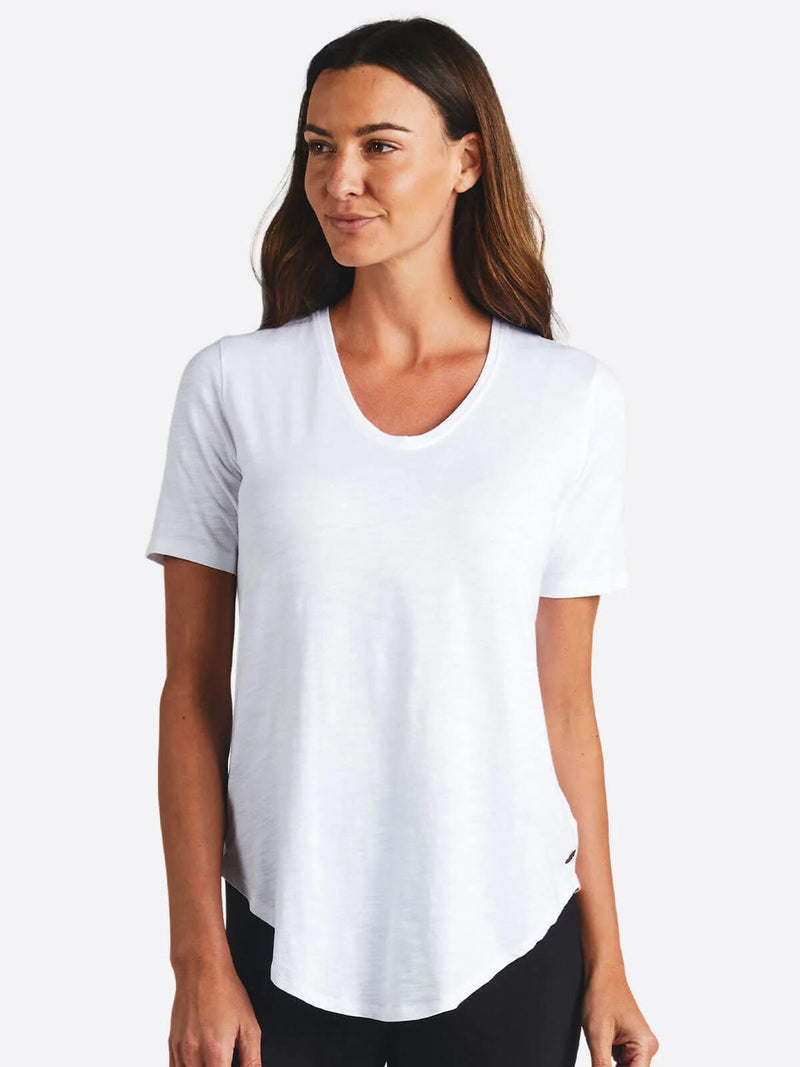 Load image into Gallery viewer, White / SM Tasc Longline T-Shirt - Women&#39;s Tasc
