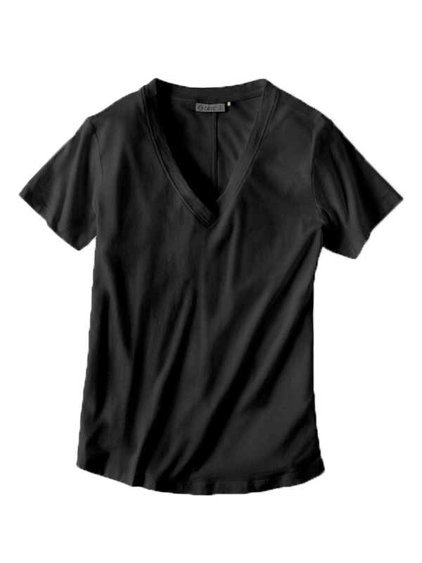 Load image into Gallery viewer, Black / SM Tasc Nola V Neck T-shirt - Women&#39;s Tasc
