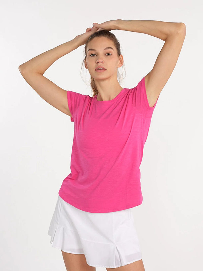 Load image into Gallery viewer, Ultra Pink / SM Tasc Recess Fitness T-Shirt - Women&#39;s Tasc
