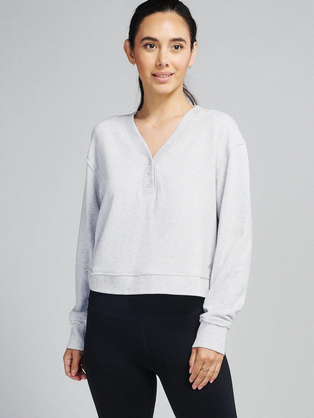 Tasc Varsity Henley Sweatshirt Women s The Backpacker