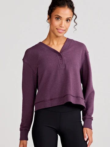 Comet Purple / SM Tasc Varsity Henley Sweatshirt - Women's Tasc Varsity Henley Sweatshirt - Women's Tasc