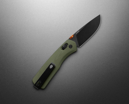 OD Green + Orange + Black / Medium The James Brand The Carter Straight Blade Knife The James Brand