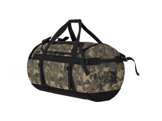 Load image into Gallery viewer, Utility Brown Camo Texture Small Print/TNF Black The North Face Base Camp Duffel - Large The North Face Base Camp Duffel - Large The North Face
