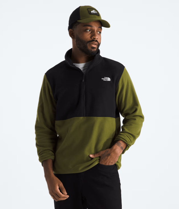 Load image into Gallery viewer, Forest Olive/TNF Black / SM The North Face Glacier Fleece 1/2 Zip - Men&#39;s The North Face
