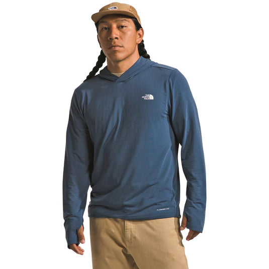 Shady Blue / MED The North Face Men's Long Sleeve Adventure Sun Hoodie in Shady Blue The North Face Men's Long Sleeve Adventure Sun Hoodie in Shady Blue The North Face