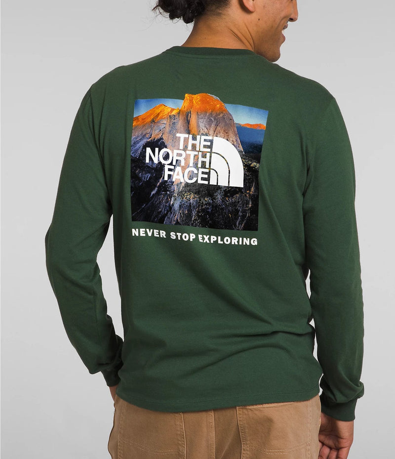 The North Face Men's Longsleeve Box NSE Tee - Men's Pine Needle/Photo Real / LRG