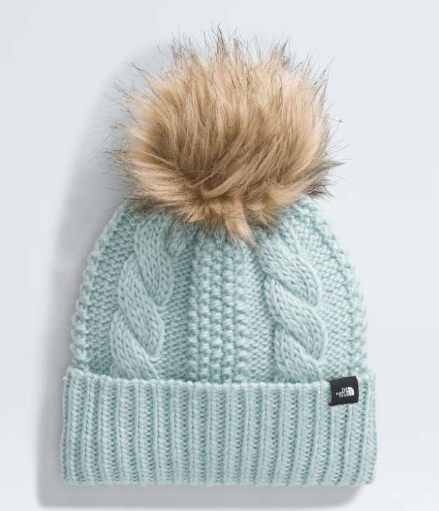 Load image into Gallery viewer, Muted Pine The North Face Oh Mega Fur Pom Beanie - Kids&#39; The North Face
