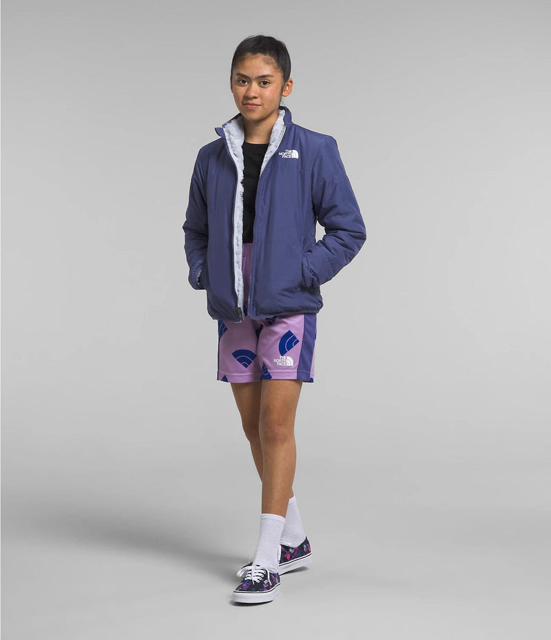 Load image into Gallery viewer, Cave Blue / Youth XS The North Face Reversible Mossbud Jacket - Girls&#39; The North Face
