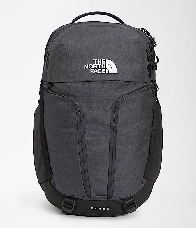 Load image into Gallery viewer, Asphalt Grey Light Heather / TNF Black The North Face Surge Backpack The North Face Surge Backpack The North Face
