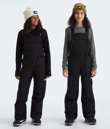 TNF Black / SM (7/8) The North Face Teen Freedom Insulated Bib - Big Kids' The North Face