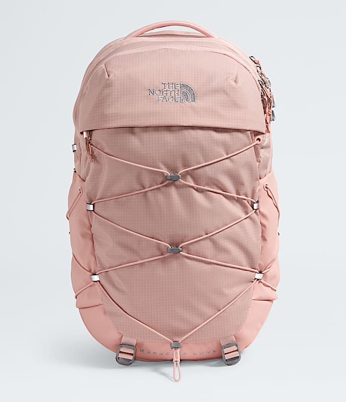 Load image into Gallery viewer, Slate Moss / Burnt Coral Metallic The North Face Women&#39;s Borealis Luxe Backpack The North Face Women&#39;s Borealis Luxe Backpack The North Face
