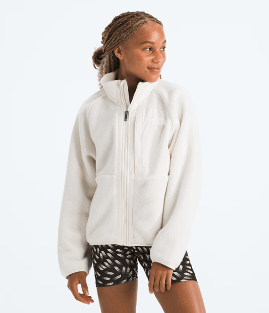 The North Face Girls Yumiori Full Zip Jacket White Dune M