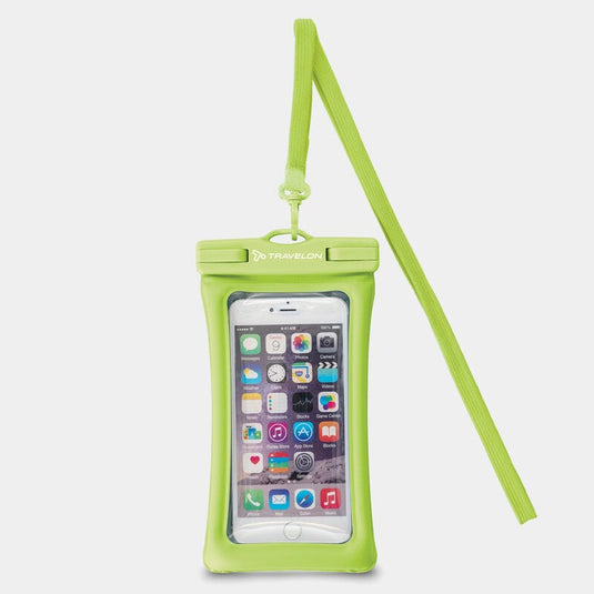 Green TravelOn Itfloats Waterproof Phone Pouch Travelon