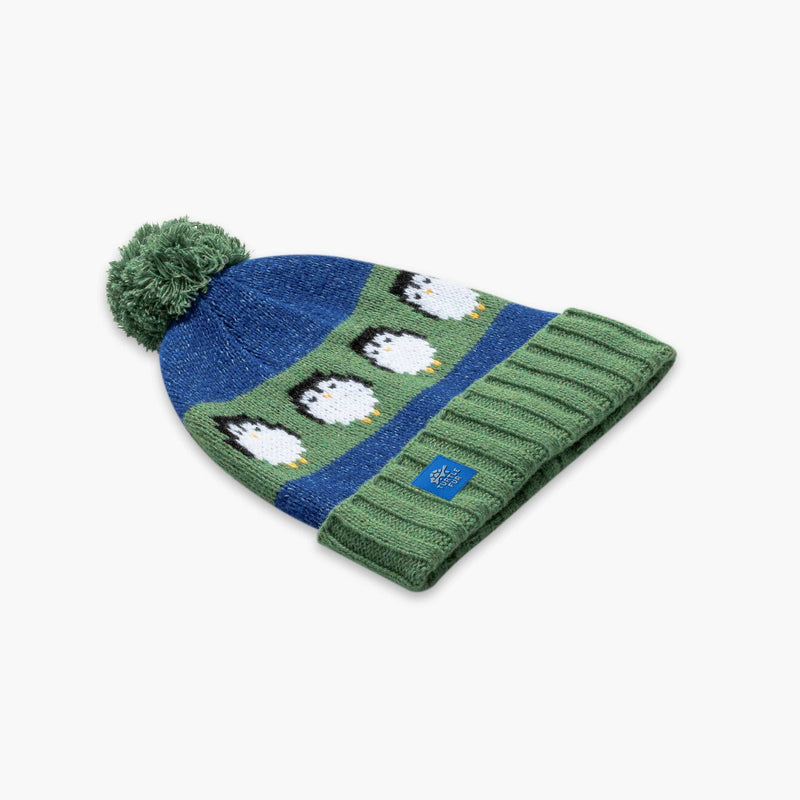 Load image into Gallery viewer, Moss Turtle Fur Pengy Pom Beanie - Kids&#39; Turtle Fur
