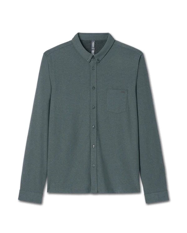 Load image into Gallery viewer, Smoked Beryl / SM Vuori Ace Button-Down Longsleeve - Men&#39;s Vuori Ace Button-Down Longsleeve - Men&#39;s Vuori
