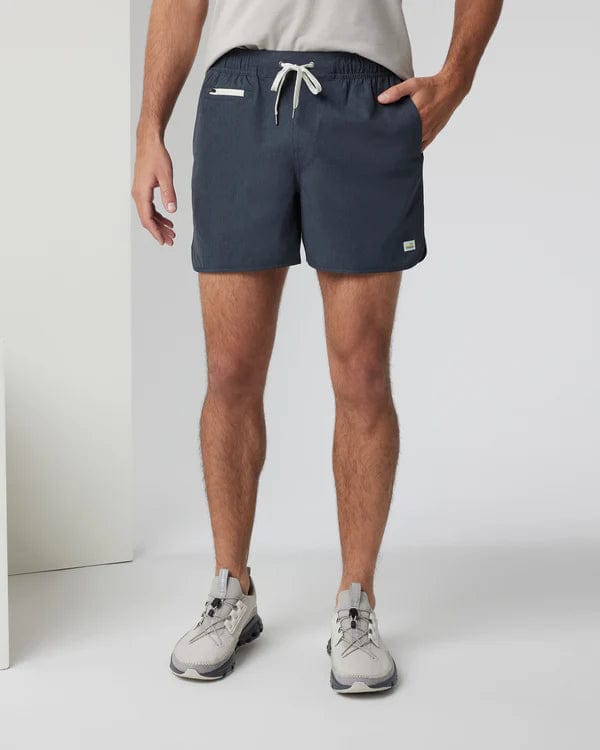 Load image into Gallery viewer, Navy Linen Texture / SM Vuori Banks Short 5&quot; - Men&#39;s Vuori
