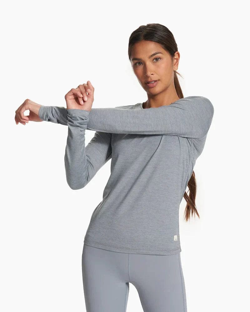 Load image into Gallery viewer, Flint Heather / XS Vuori Long Sleeve Lux Crew - Women&#39;s Vuori
