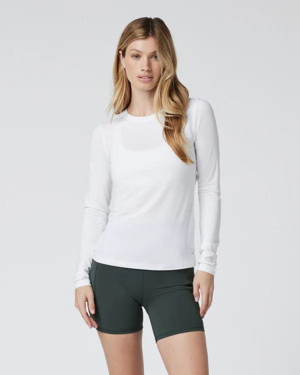 Load image into Gallery viewer, White / XS Vuori Long Sleeve Lux Crew - Women&#39;s Vuori Long Sleeve Lux Crew - Women&#39;s Vuori
