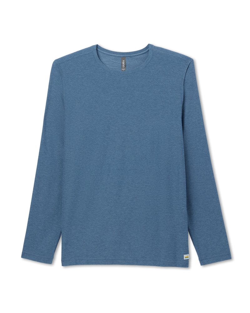 Load image into Gallery viewer, Pool Blue Heather / SM Vuori Long Sleeve Strato Tech Tee - Men&#39;s Vuori Long Sleeve Strato Tech Tee - Men&#39;s Vuori
