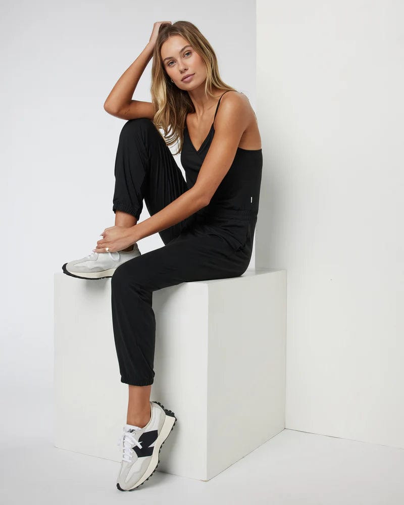 Load image into Gallery viewer, Black / XS Vuori Lux Jogger Jumpsuit - Women&#39;s Vuori
