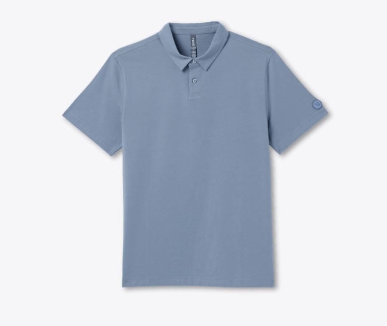 Load image into Gallery viewer, Dusty Blue / SM Vuori Men&#39;s Short Sleeve Feather Polo Vuori Men&#39;s Short Sleeve Feather Polo Vuori
