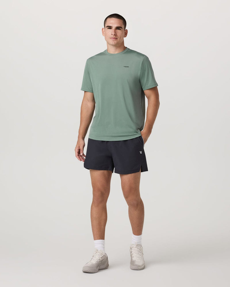 Load image into Gallery viewer, Vuori Men&#39;s Short Sleeve Viewpoint Performance Tee 2.0 in Thyme Vuori Men&#39;s Short Sleeve Viewpoint Performance Tee 2.0 in Thyme Vuori
