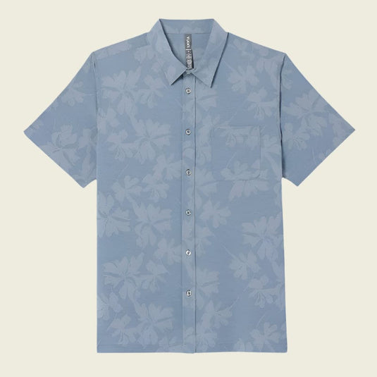 Dusty Blue Plumeria / MED Vuori Short Sleeve Bridge Button Down - Men's Vuori Short Sleeve Bridge Button Down - Men's Vuori