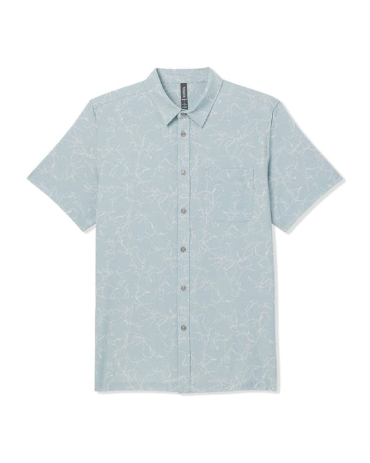 Chalk Blue Drawn / MED Vuori Short Sleeve Bridge Button Down - Men's Vuori Short Sleeve Bridge Button Down - Men's Vuori