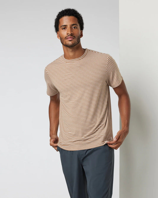 Vuori Shortsleeve Current Stripe Tee - Men's Vuori