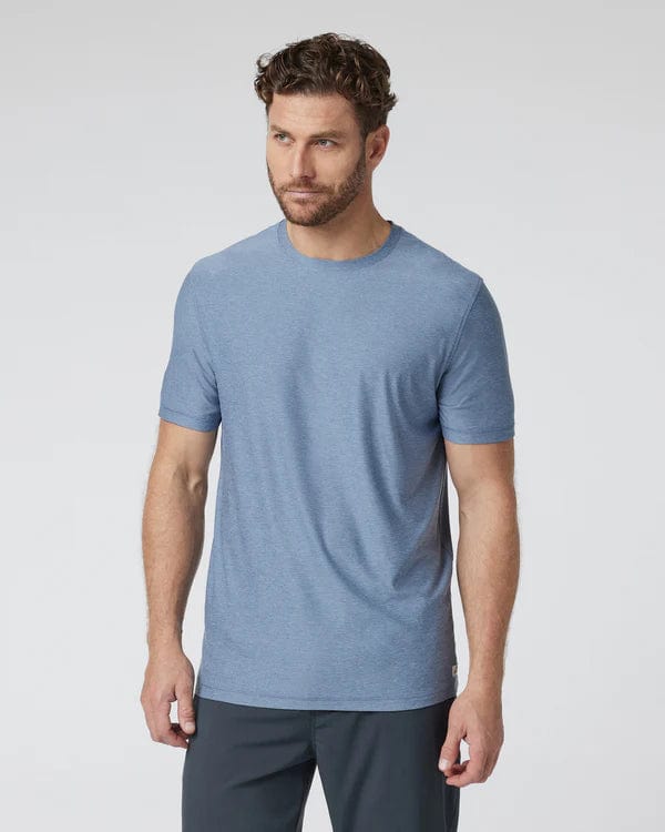 Load image into Gallery viewer, Chambray Heather / SM Vuori Strato Tech Tee - Men&#39;s Vuori
